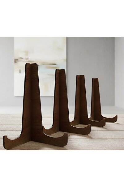 İHRA 4 Adet Ahşap Destek Standı - 9 cm Kitap, Resim ve Çerçeve Tutucu Kaide