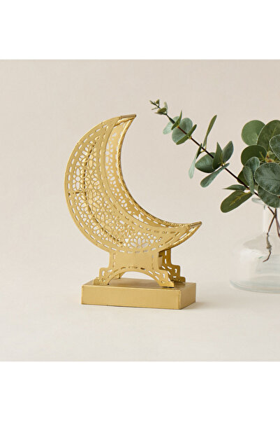 Lifestyle حامل شموع صغير مزخرف على شكل هلال - 11 × 22 سم