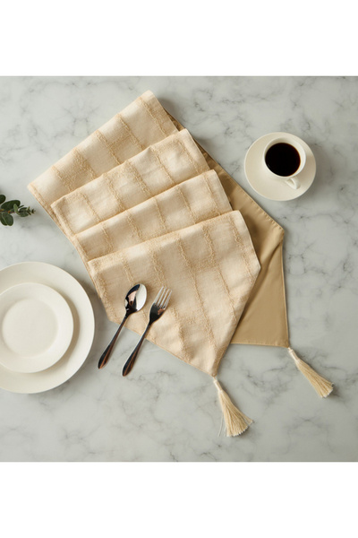 Lifestyle Shah Table Runner with Tassel Accent - 180 x 33 cms