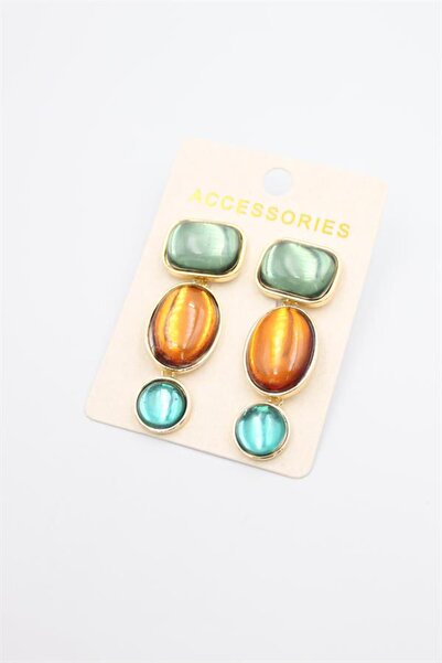 MENESSA أقراط حجر - متعددة الألوان