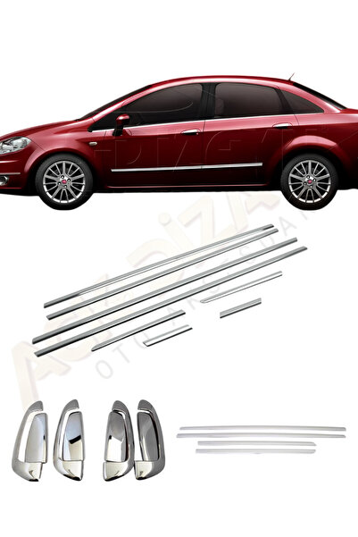 ACK Dizayn FİAT LİNEA 3'LÜ KROM YAN SET ( YAN KAPI ÇITASI-CAM ÇITASI-KAPI KOL...