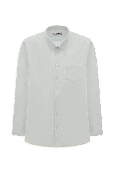 Kiğılı Long Sleeve Regular Fit Classic Collar Pocketed Cotton Easy-Iron Shirt