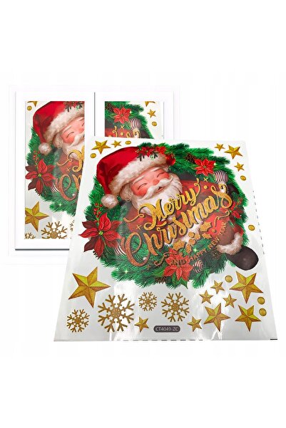 Other Christmas Window Door Sticker Decorative Window Santa Claus Stars 50 m