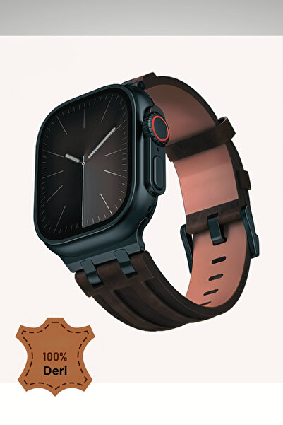 PSGT Akıllı saat Uyumlu Luxury deri saat kordonu ( 42-44-45-49mm) Ve Seri10 v...