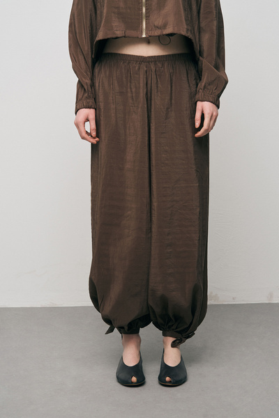 Orfeo Negro Γυναικείο παντελόνι Comfort με λεπτομέρεια δεσίματος στο τελείωμα...