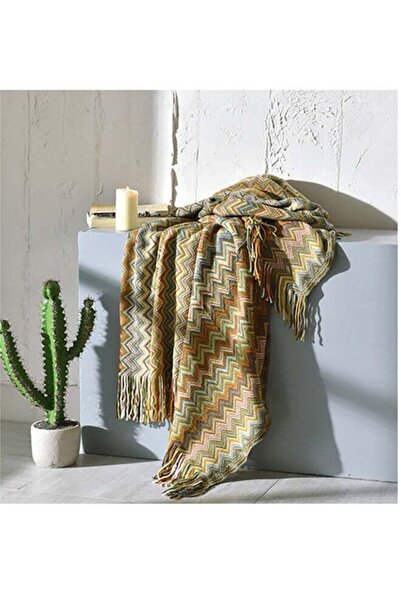 Arabest Tassel Design Blanket Cotton Multicolour 130x150centimeter, Knitting ...
