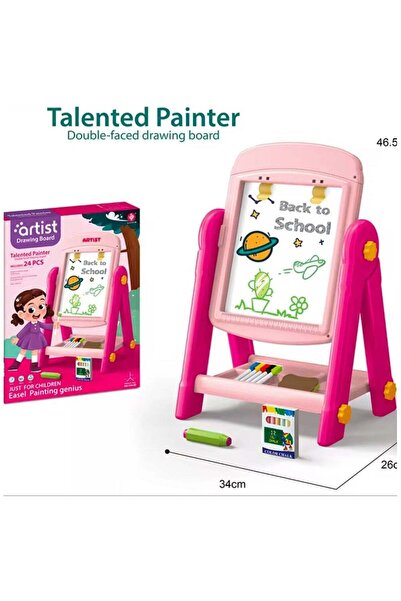 Toybox لوحة رسم مزدوجة الجوانب من توي بوكس ​​إيزل - لوحة رسم وكتابة للأطفال 2...