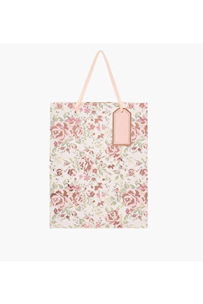 Lifestyle Floral Print Paper Gift Bag - Medium