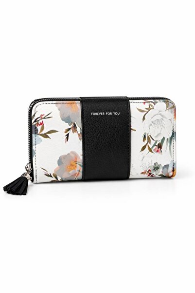 OEM Floral women's wallet made of eco-leather, elegant model with zipper, siz...