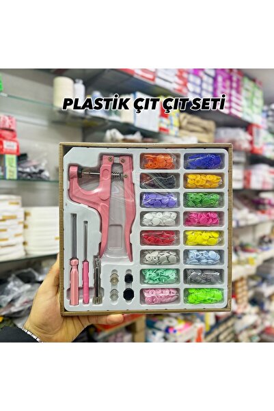 Bayar Kumaş PLASTİK ÇITÇIT EL PENSE SETİ 160 ADET Plastik Çıt Çıt Basma Seti ...