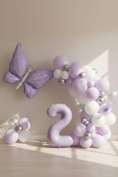 Patladı Gitti Set de baloane pentru ziua de naștere de 2 ani cu tematică flut...