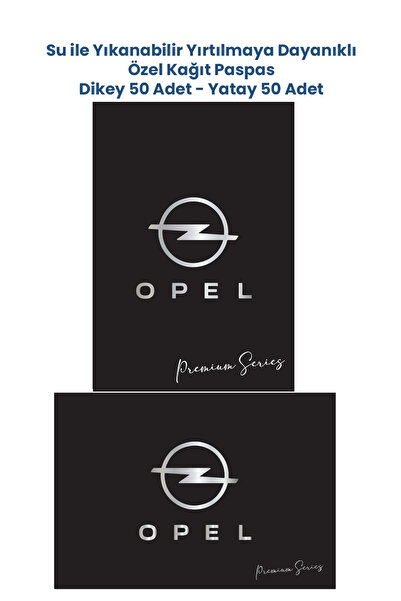 BALKAN AMBALAJ Suya Dayanıklı Yıkanabilir Opel Dikey 50 Yatay 50 Oto Paspas K...