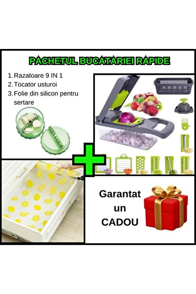 OEM Quick Kitchen Package - 9 in 1 Multifunctional Grater + Chopper + Silicon...