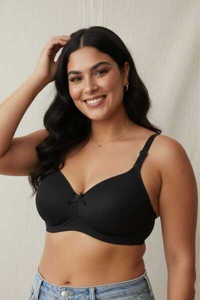 BEST BRA LİNGERİE Sutien negru, mărime mare, cupa C, fără sârmă - Sutien de c...