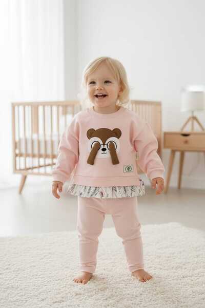 VİYOLİNA NAKIŞ DETAYLI PAMUK PENYE TAKIM