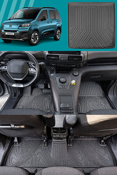 Rizline Doblo 2023 ve Sonrası 3D Havuzlu Premıum Paspas ve Bagaj Havuzu Separ...