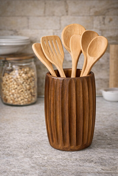 welcomein Akasya Curve Kaşıklık – Doğal Akasya Ağacı, Çok Amaçlı Mutfak Kaşık...