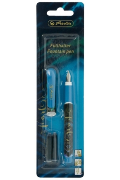 Herlitz Stilou ergonomic, penita M, 3 patroane incluse, New Batik Fearless