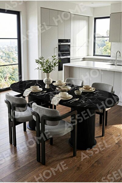 ah assel home Nidya Bohem Ayak 4'lü Tokyo Metal Demonte Sandalye 80x140 Masa ...