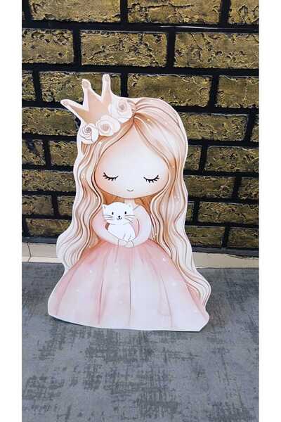 Bolat Dijital Taçlı Perikızı Ayaklı Maket 50cm ( soft renkler)