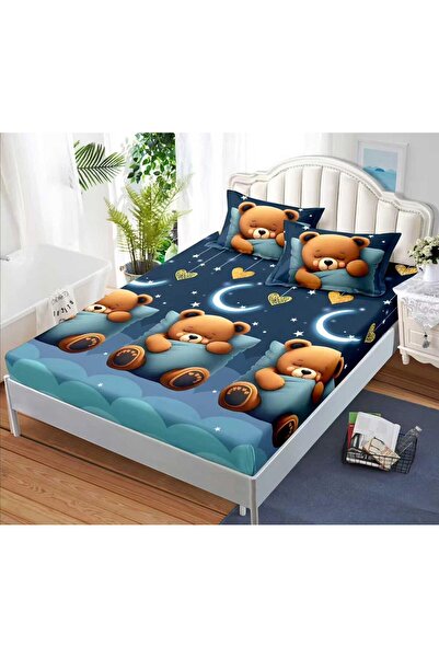 Casa de Vis Fitted sheet with elastic + 2 pillowcases, 160/200, Online, JE-27