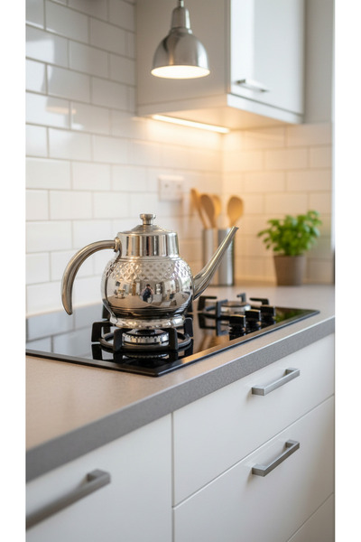 Generic Elegant design stainless steel teapot, 2.5 liters