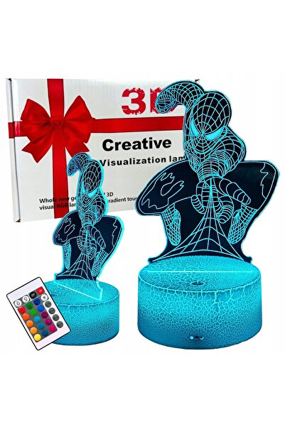 Other Lampă de noapte 3D Spider-Man cu 16 LED-uri pentru copii + telecomandă
