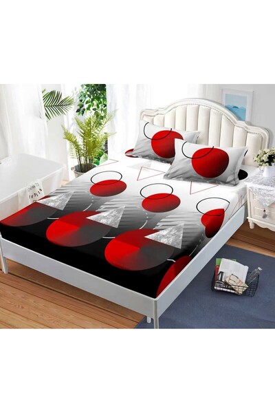 Casa de Vis Fitted sheet with elastic + 2 pillowcases, 160/200, Online, JE-22