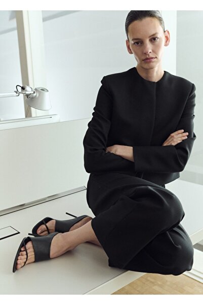 MANGO Woman Orta bel kumaş pantolon