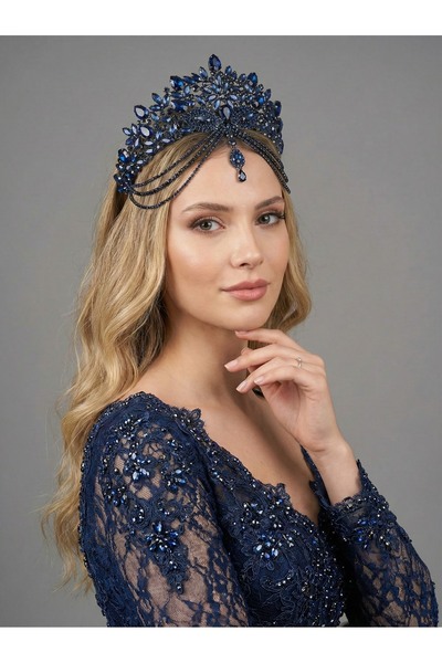 Magic Tiara Kristal Taşlı Işıltılı Gelin Tacı – 8 Renk Seçeneğiyle Göz Alıcı ...