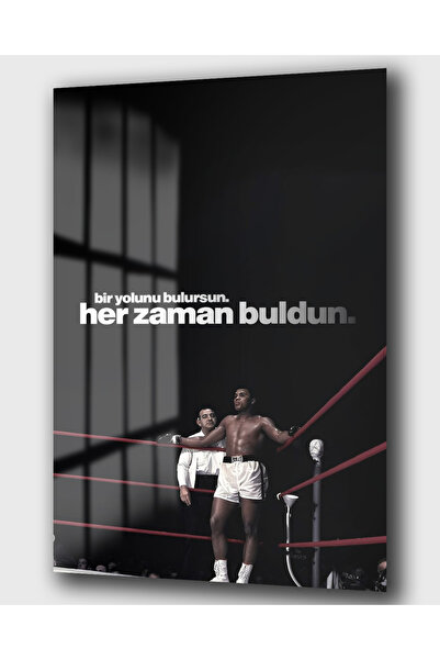 DEKA AKSESUAR HER ZAMAN BULDUN YİNE BULURSUN MOTİVASYON CAM TABLO