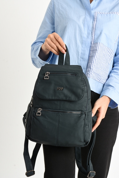 571 Collections Çanta Jasminel 571 Collections Suni Yıkama Deri Sırt Çantası