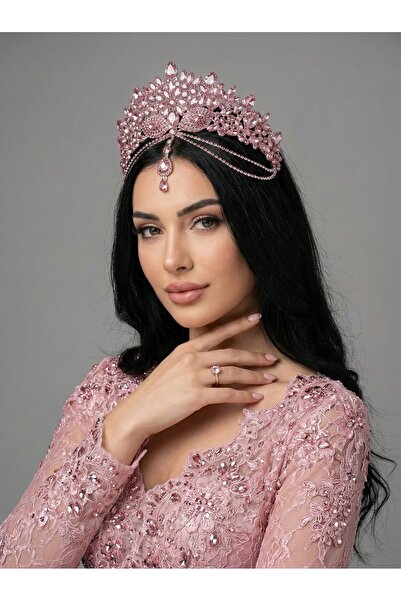 Magic Tiara Kristal Taşlı Işıltılı Gelin Tacı – 8 Renk Seçeneğiyle Göz Alıcı ...
