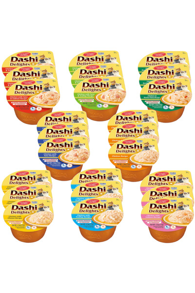 Other Recompense pentru pisici INABA DASHI DELIGHTS MIX DE AROME 24x70g