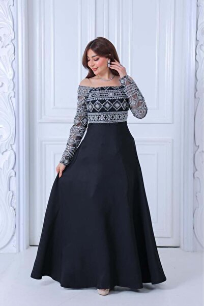MEUON black evening dress