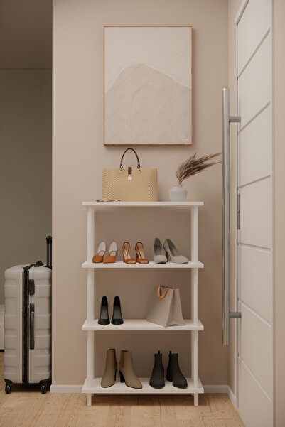 Solto Home AG42- Çevir Kur Modüler 4 Raflı Ayakkabılık | Aletsiz Kolay Kurulu...