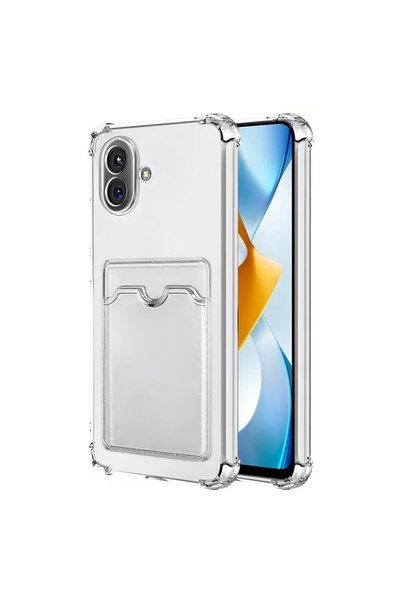 Microsonic Samsung Galaxy A07 Card Slot Shock Case Transparent