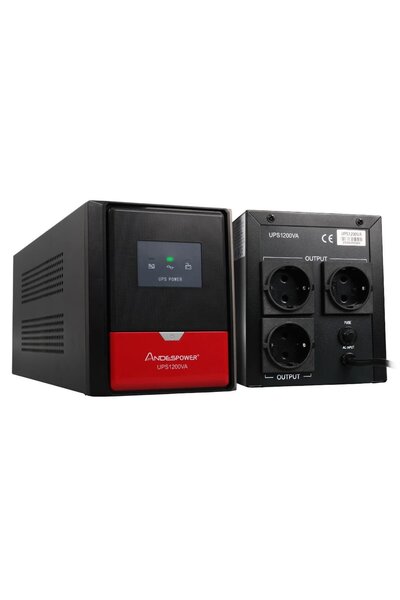 Powermaster Andespower UPS1200VA 1200VA 12V7.5AHx2 UPS Kesintisiz Güç Kaynağı...