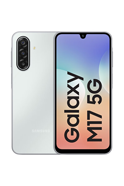 Samsung Telefon mobil Galaxy M17, Dual SIM, 8GB RAM, 128GB, 5G, Moonlight Silver