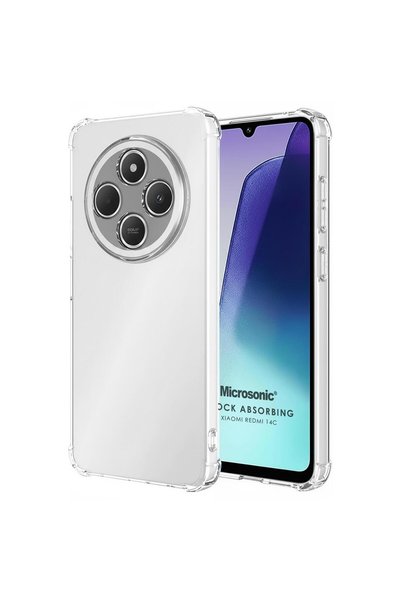 Microsonic Redmi 14C Case Shock Absorbing Transparent