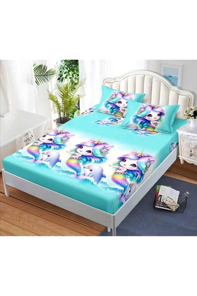 Casa de Vis Fitted sheet with elastic + 2 pillowcases, 160/200, Online, JE-30