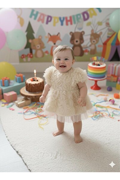 BİLGEN Style Baby Girl Rose-Colored Tights Jumpsuit