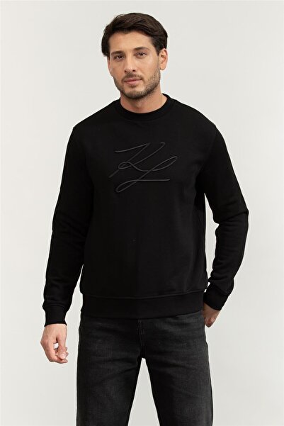 Karl Lagerfeld Erkek Bisiklet Yaka Sweatshirt