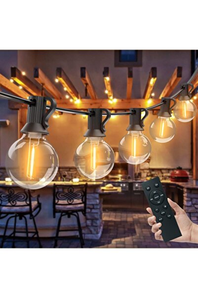 Dotail Woolmug G40 LED light string, 23m, 30+3 bulbs, warm white, remote cont...