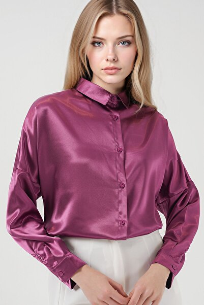 Hiccup Cămașă satinată supradimensionată BDART