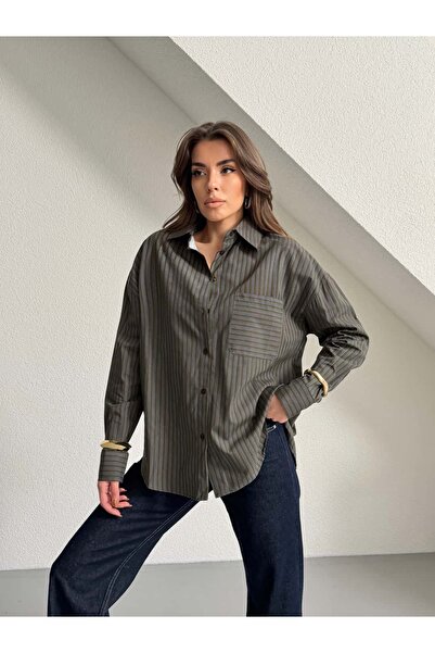 mydukkan.co Striped Boyfriend Shirt