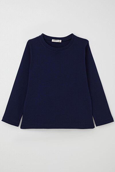 Breeze Момчешка тениска с дълъг ръкав Basic 4-8 години, тъмно синьо