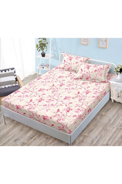 Casa de Vis Fitted sheet with elastic + 2 pillowcases, 160/200, Online, JE-72