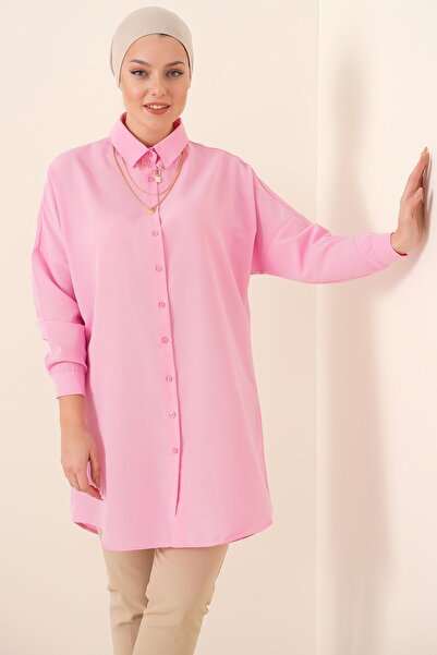 Hiccup BDART long poplin shirt with button closure