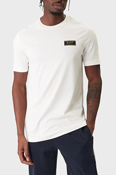 EA7 Logolu Regular Fit Yuvarlak Yaka T Shirt Erkek T SHİRT 7M001331 AF13739 U...